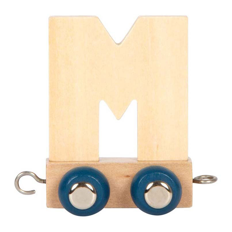 Small foot - train de lettres en bois polaire - m