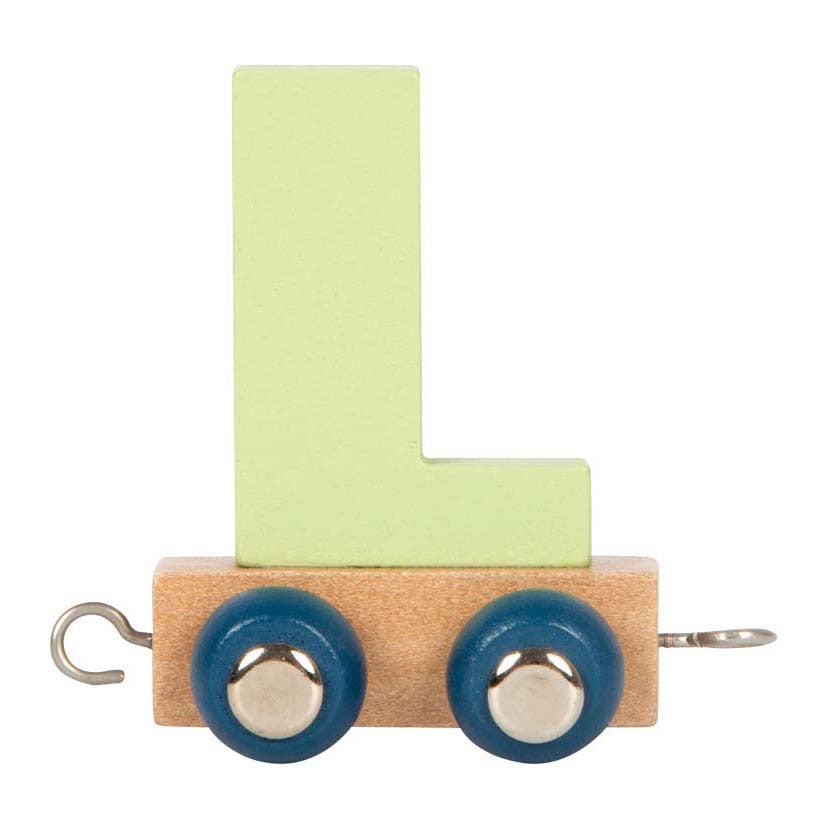 Small foot - train de lettres en bois polaire - l