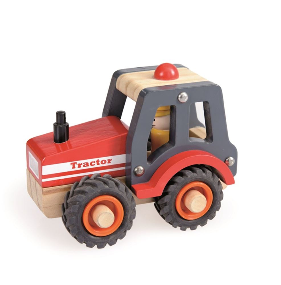 Tracteur en bois Egmont. fsc. 13x7x10 cm.