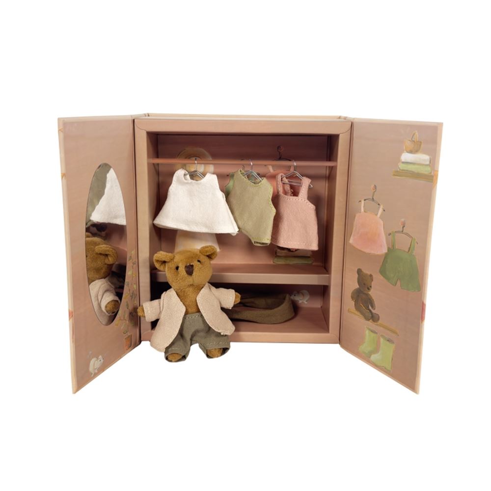 Armoire Egmont avec ours. 18x16x6cm.