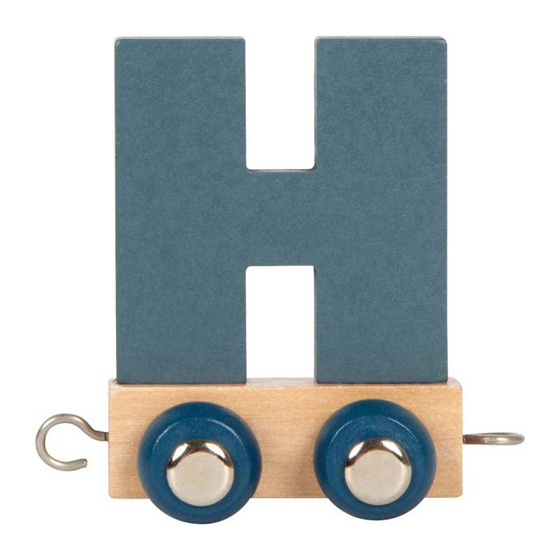 Small foot - train de lettres en bois polaire - h