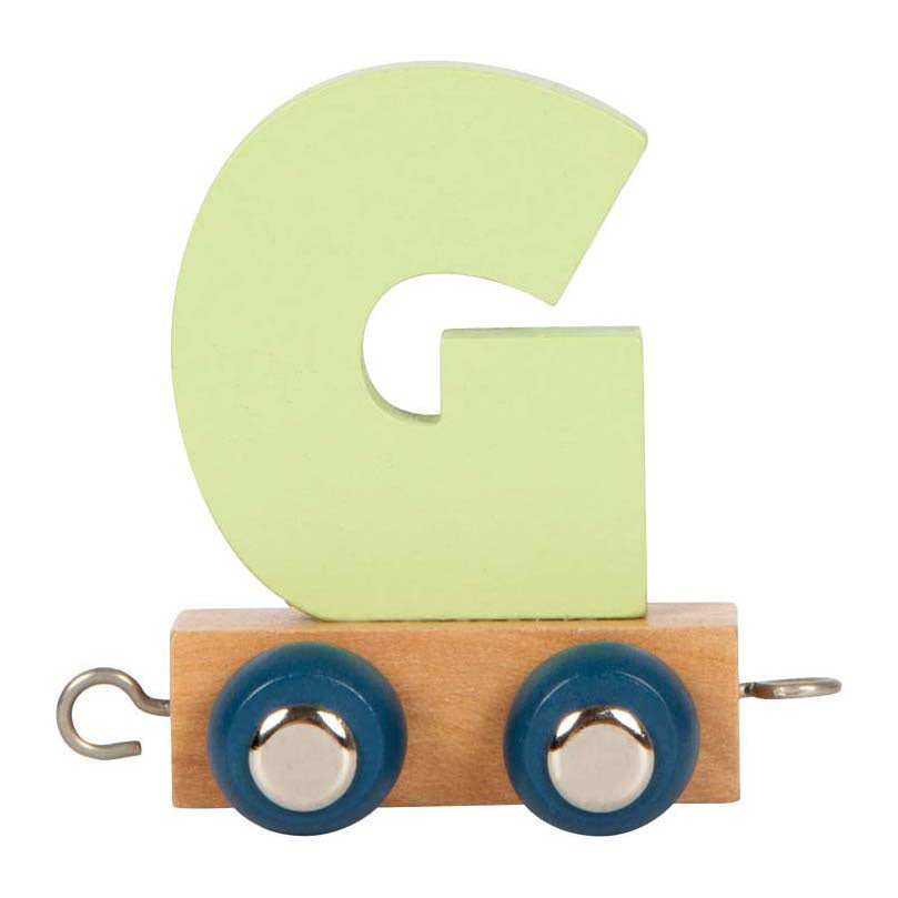 Small foot - train de lettres en bois polaire - g