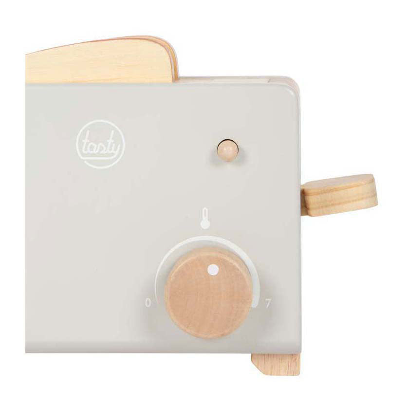 Small foot - set grille-pain en bois gris savoureux