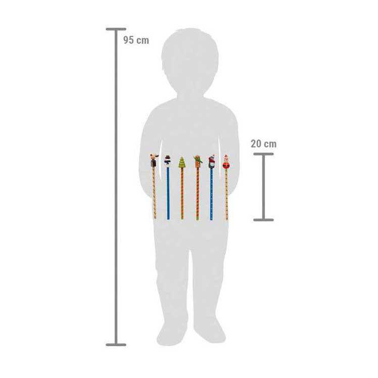 Small foot - Set de crayons de Noël, 6 pcs.