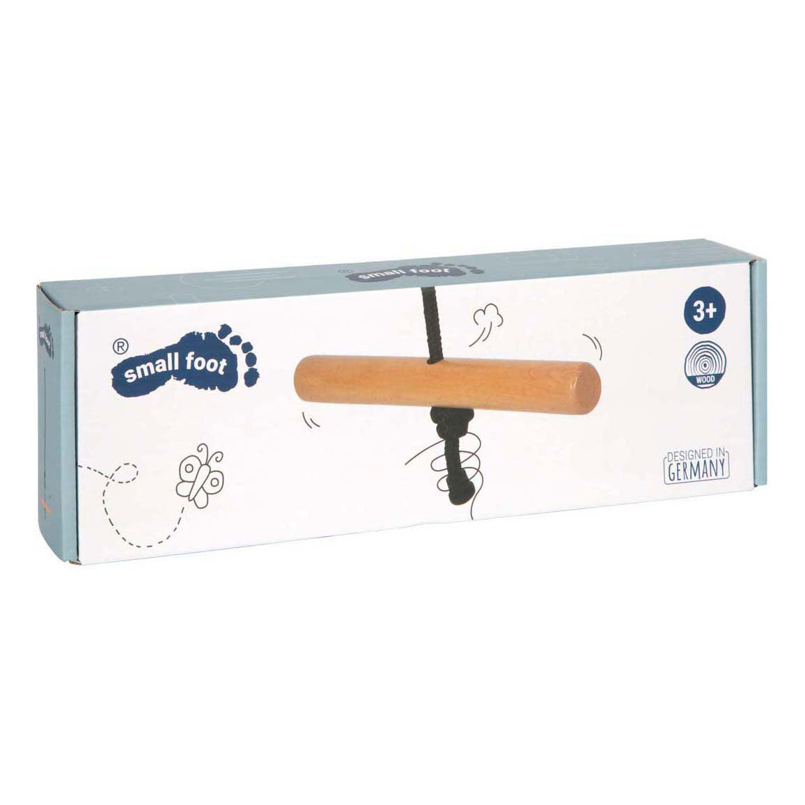 Small foot - balançoire trapèze pivotante en bois ligne noire