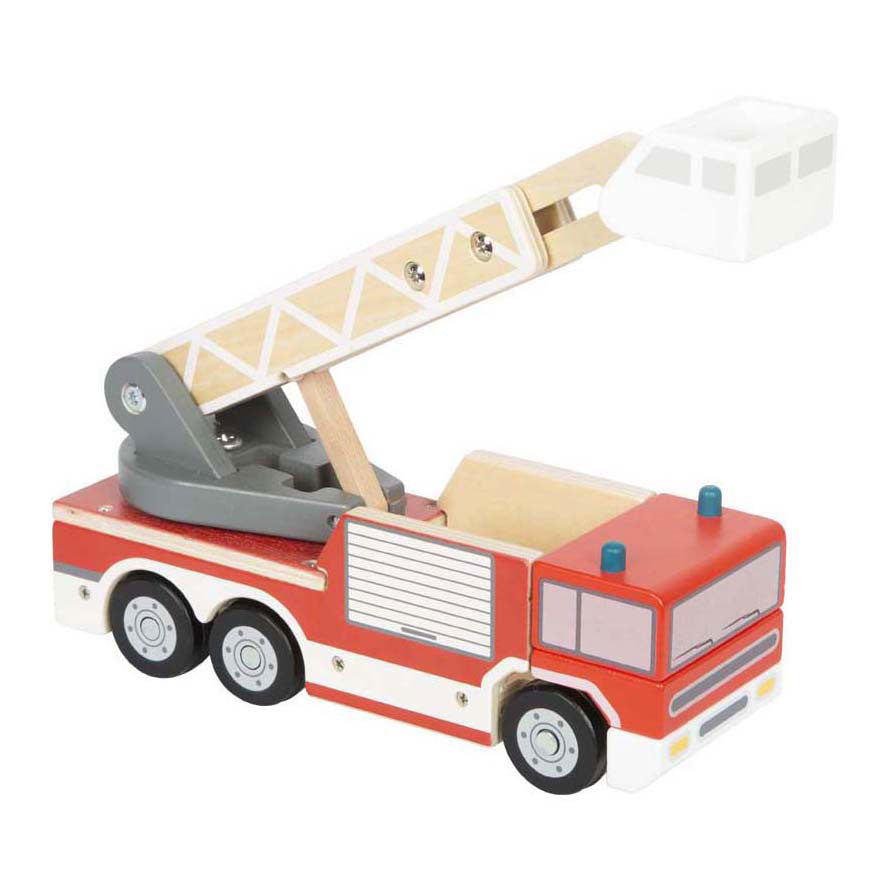 Small foot - camion de pompier en bois avec échelle tournante