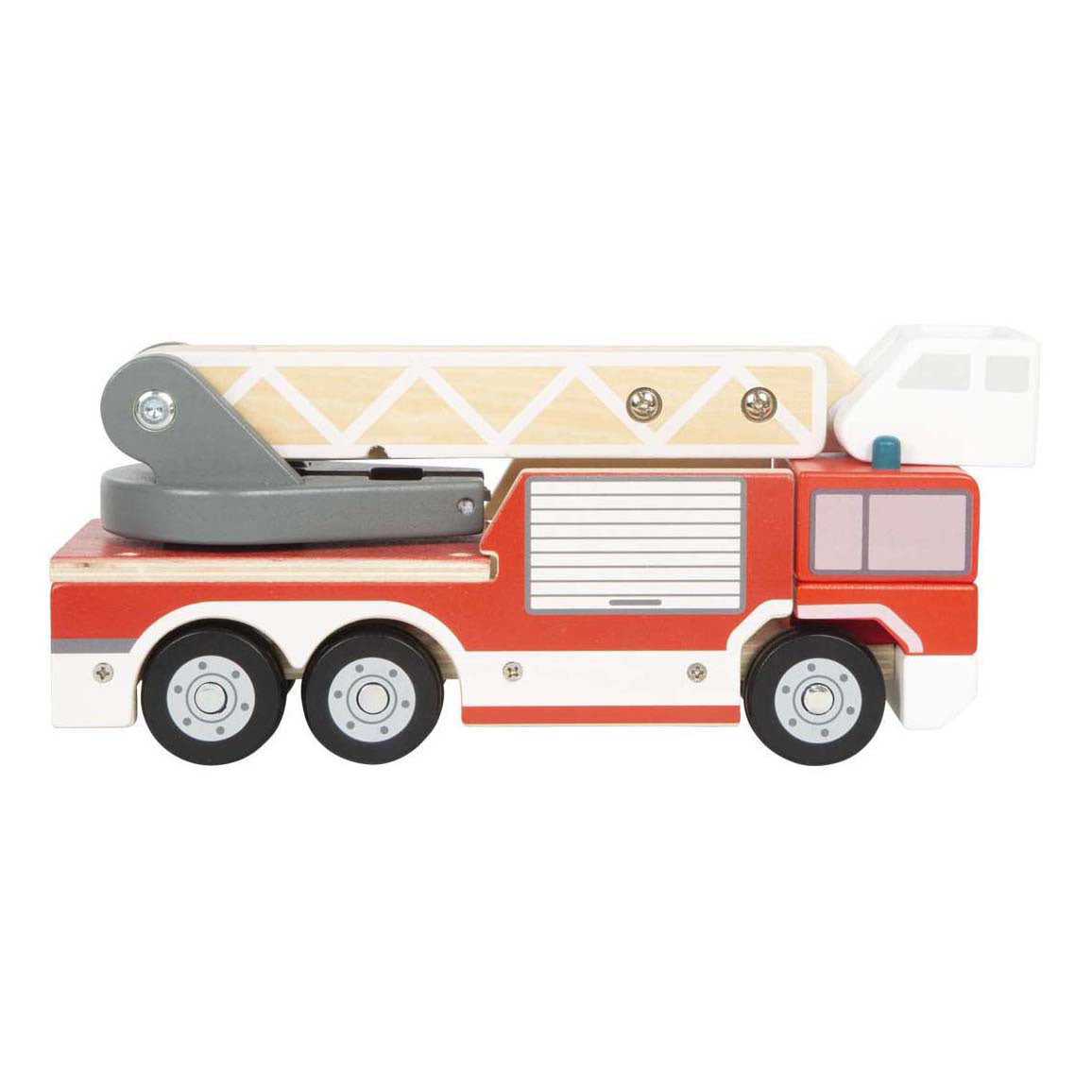 Small foot - camion de pompier en bois avec échelle tournante