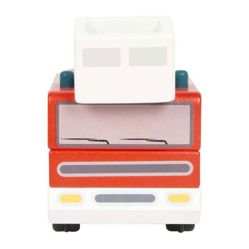 Small foot - camion de pompier en bois avec échelle tournante