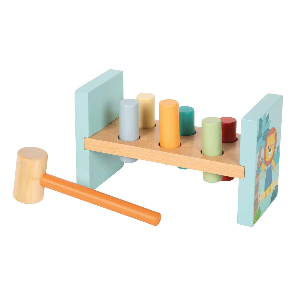 Small foot - banc marteau en bois jungle friends fsc