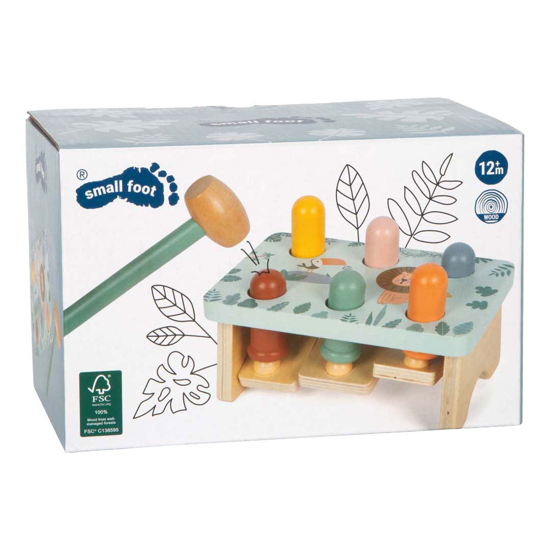 Small foot - banc marteau en bois jeu safari fsc