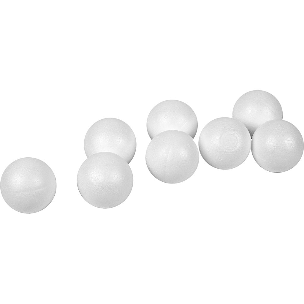 Boules Creativ company, d 4 cm, blanches, 100 pièces 1 boîte