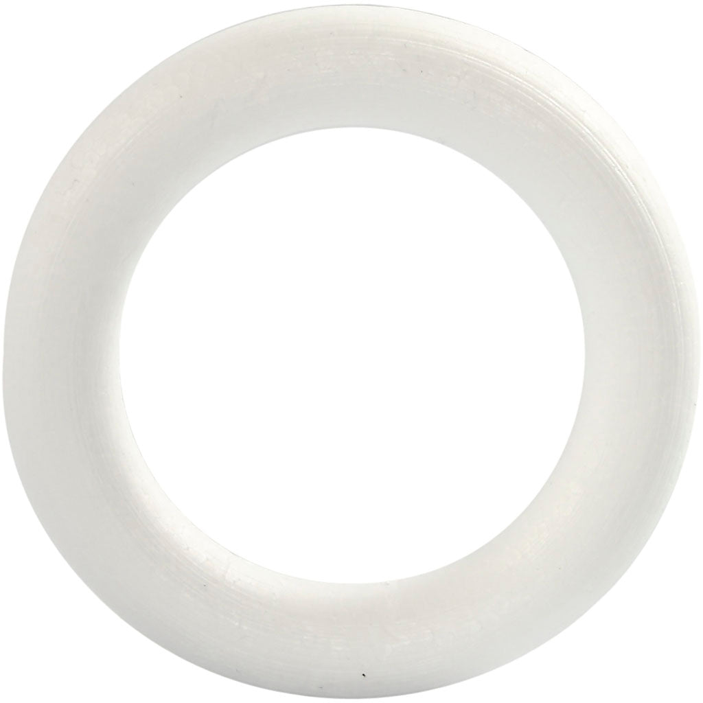 Bague Creativ Company, taille 12 cm, épaisseur 20 mm, blanc, 1 pièce