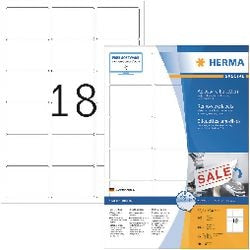 Herma adr.etik. déplacer. 63,5x46,6 100pages. din a4 1800 pièces 10302