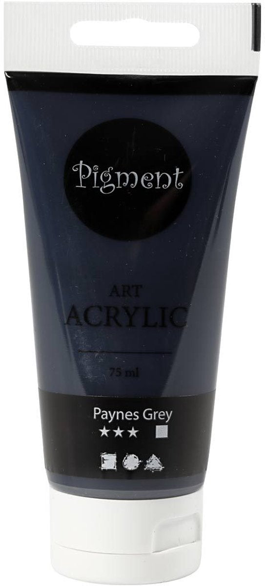 Peinture acrylique pigmentaire gris Paynes, 75ml