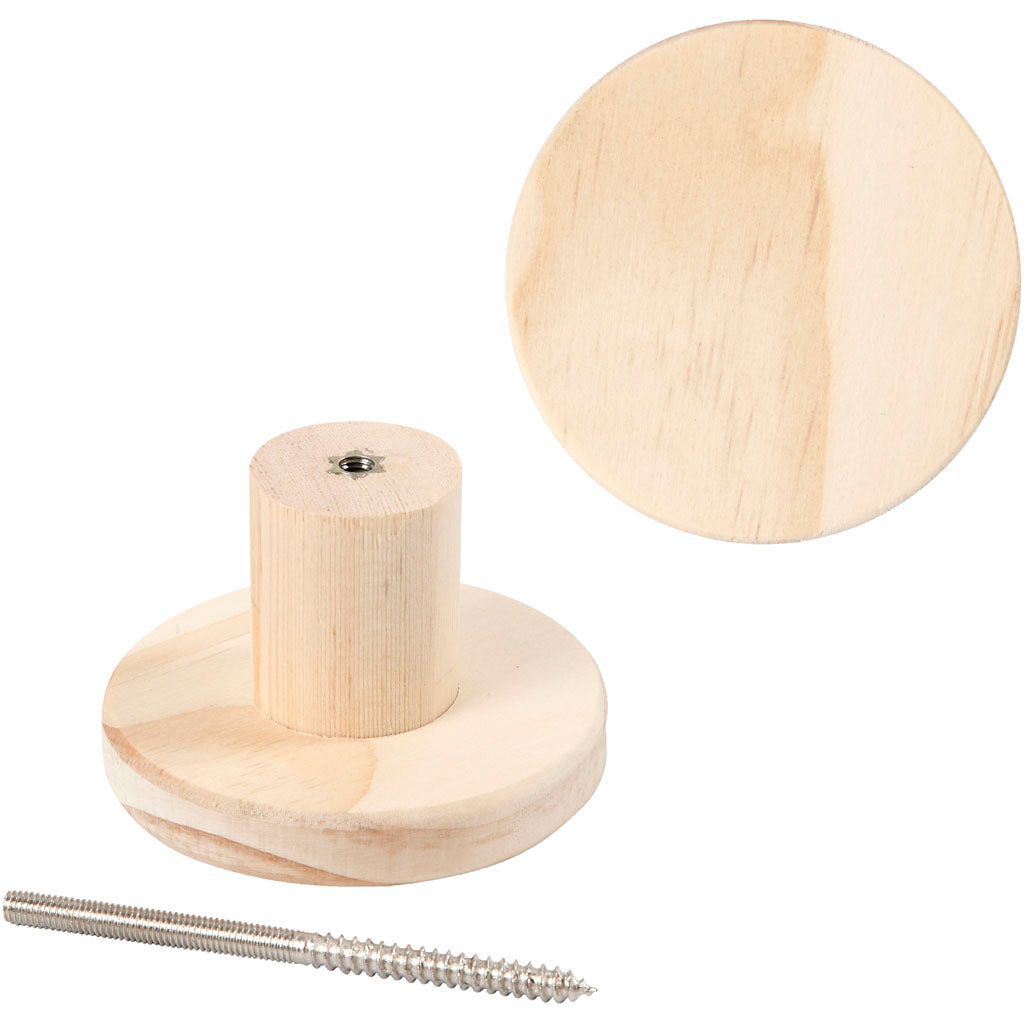 Porte-manteau Creativ company, rond, d: 4,5 cm, d 7 cm, 1 pièce