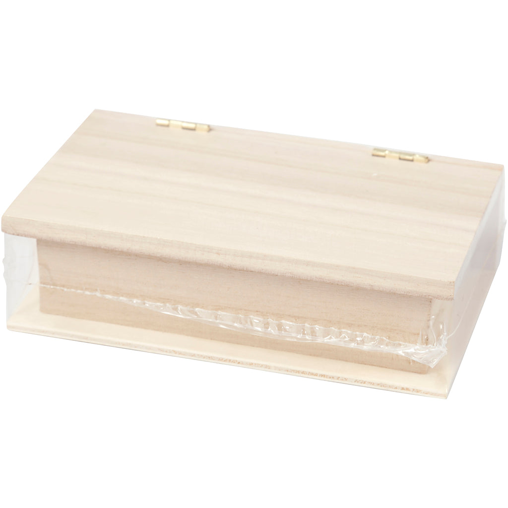 Box de livre en bois de la société Creativ, 14x9x4cm