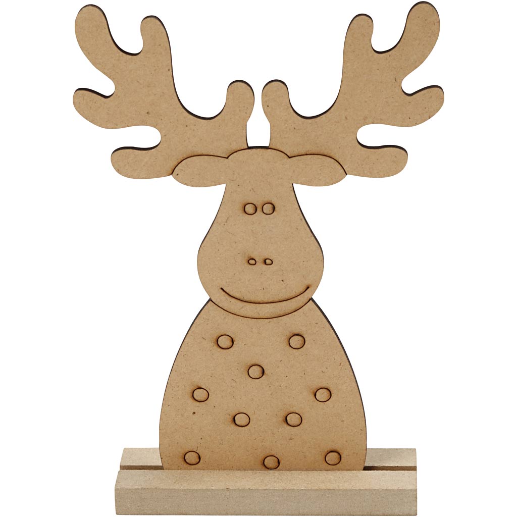 Entreprise créative https: www.ccobby.nl Christmas-figure-reindeer-h-15-cm-d-3-cm-w-11-cm-thickness-3-mm-1-piece