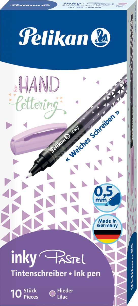 Pelikan stylo à encre inky 273 lilas pastel 10 pièces