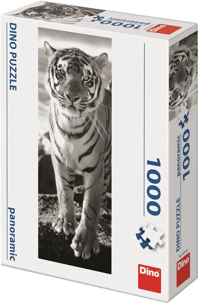 Dinotoys Puzzle panoramique dino d'un tigre blanc - 1000 pièces