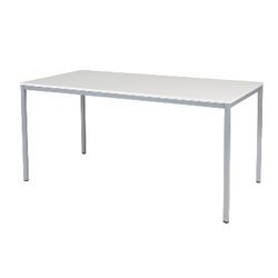 Vergader- en kantinetafel 160x80x74cm wit aluminium