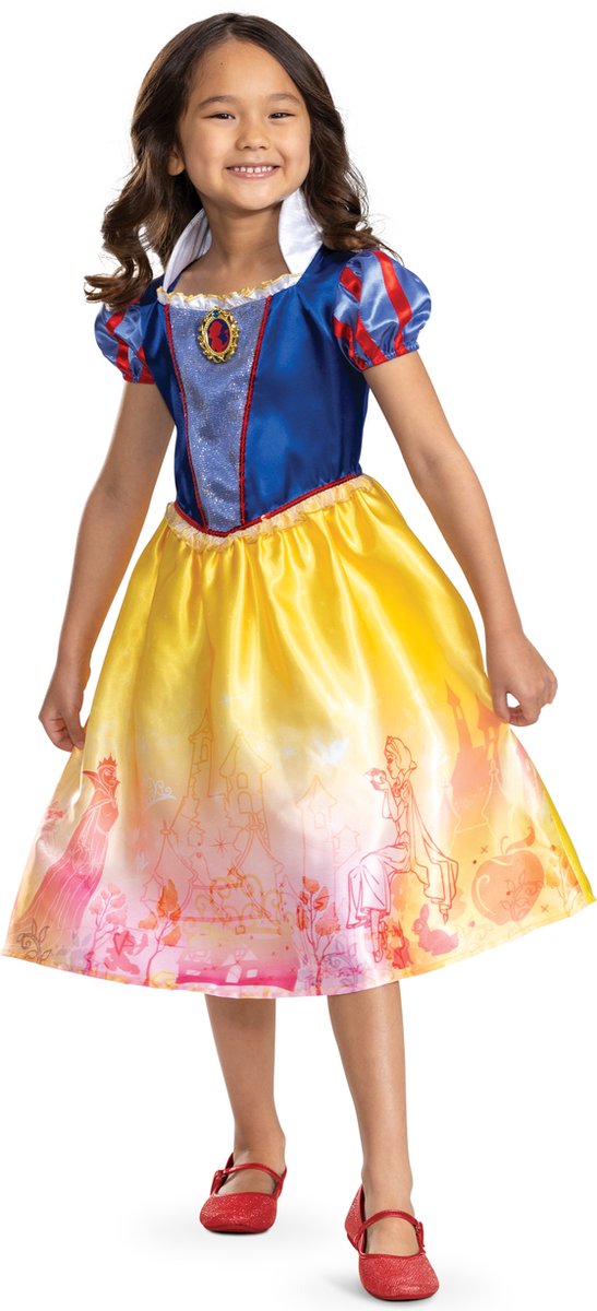 Déguisement princesse disney - Blanche Neige, robe blanche neige classique du livre de contes, taille xs (3t-4t ans), fille