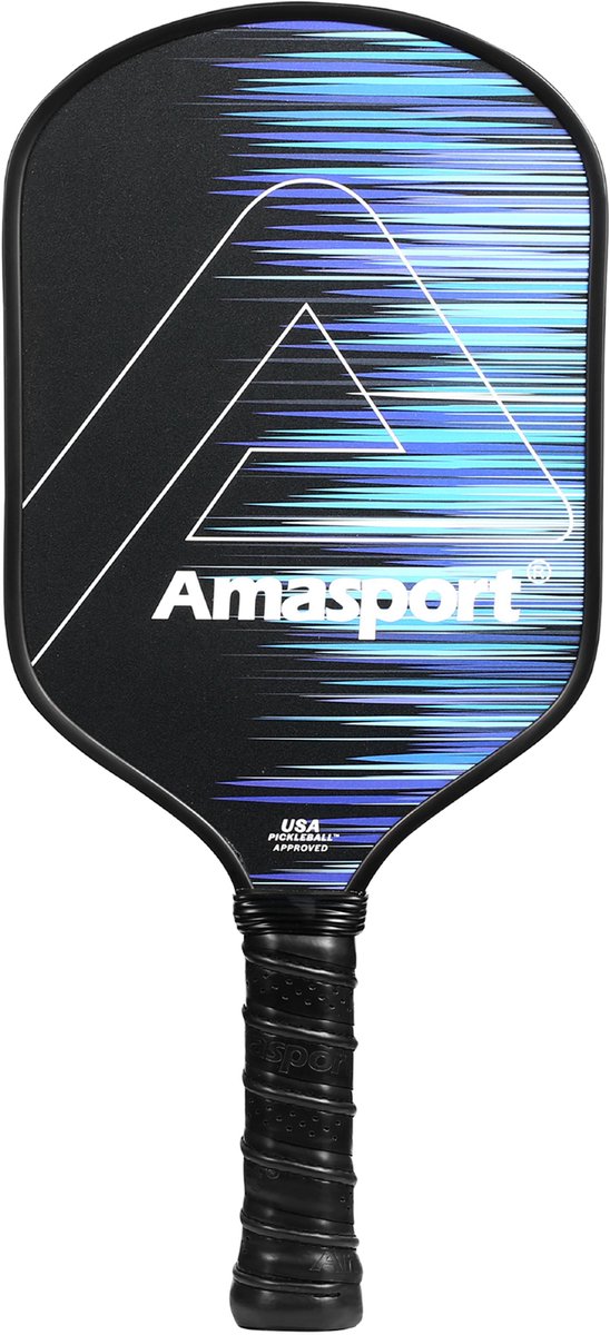 Pagaie de pickleball Ama sport pa016-dnp bleu – pagaie en carbone – contrôle de puissance –