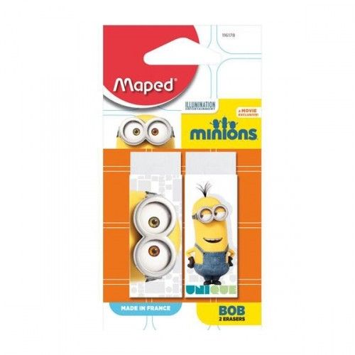 Van der Doelen minions 2 gommes sur blister