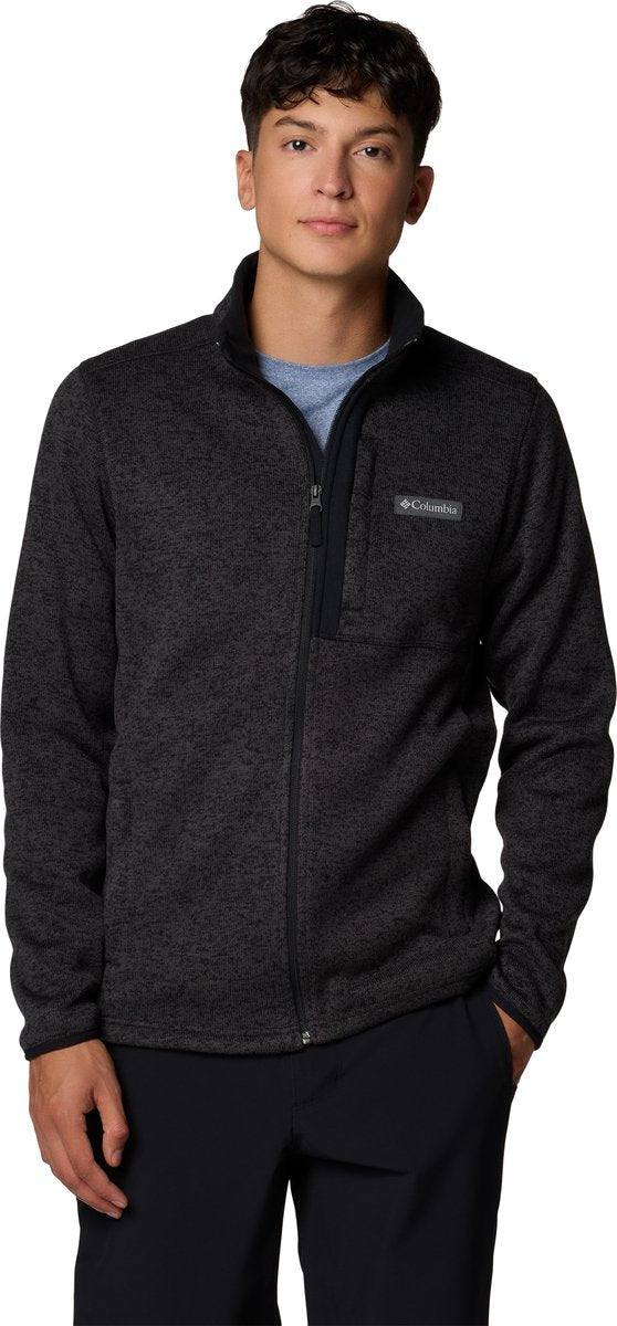 Gilet d'extérieur Columbia Sweater Weather™ Full Zip pour homme - noir chiné - taille l