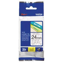 Ruban d'étiquettes brother tze151 24mmx8m noir transparent