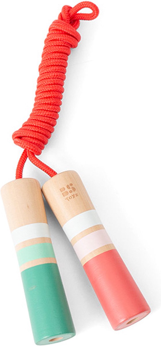 BS toys corde à sauter rose avec poignées en bois