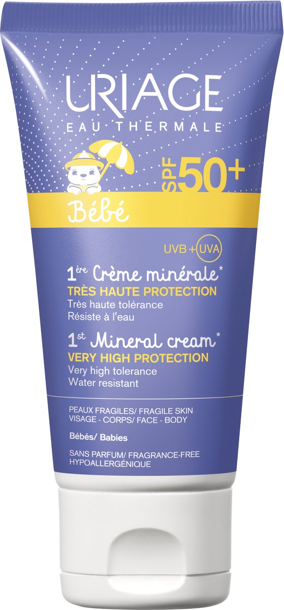Uriage crème solaire pour enfants soleil bébé minéral nouveau spf 50+ (50 ml)