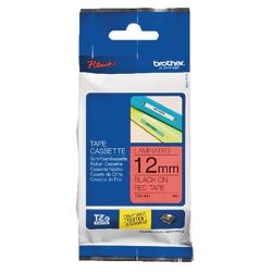 Ruban d'étiquettes brother tze431 12mmx8m noir rouge