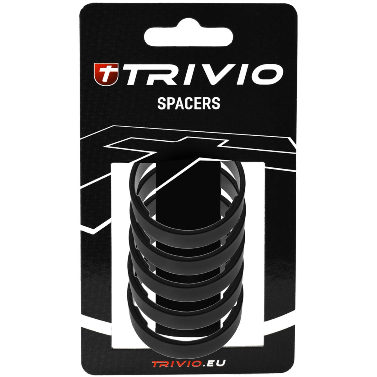 Trivio - entretoise 10mm 1 1 8 aluminium noir - 5 pièces