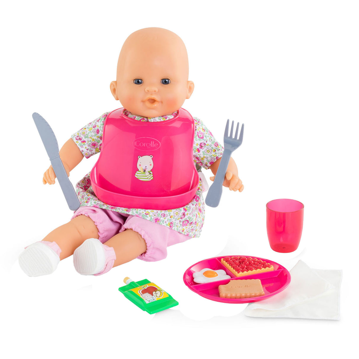 Corolle mon grand poupon - coffret de soin pour poupée pour le repas