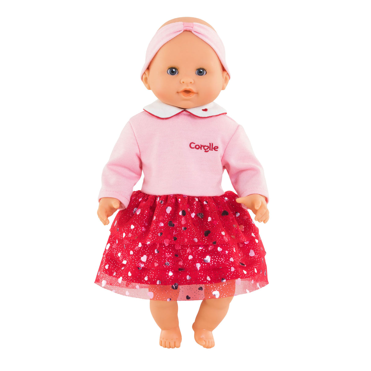 Robe et bandeau Corolle Mon Poupon Coeurs, 30 cm