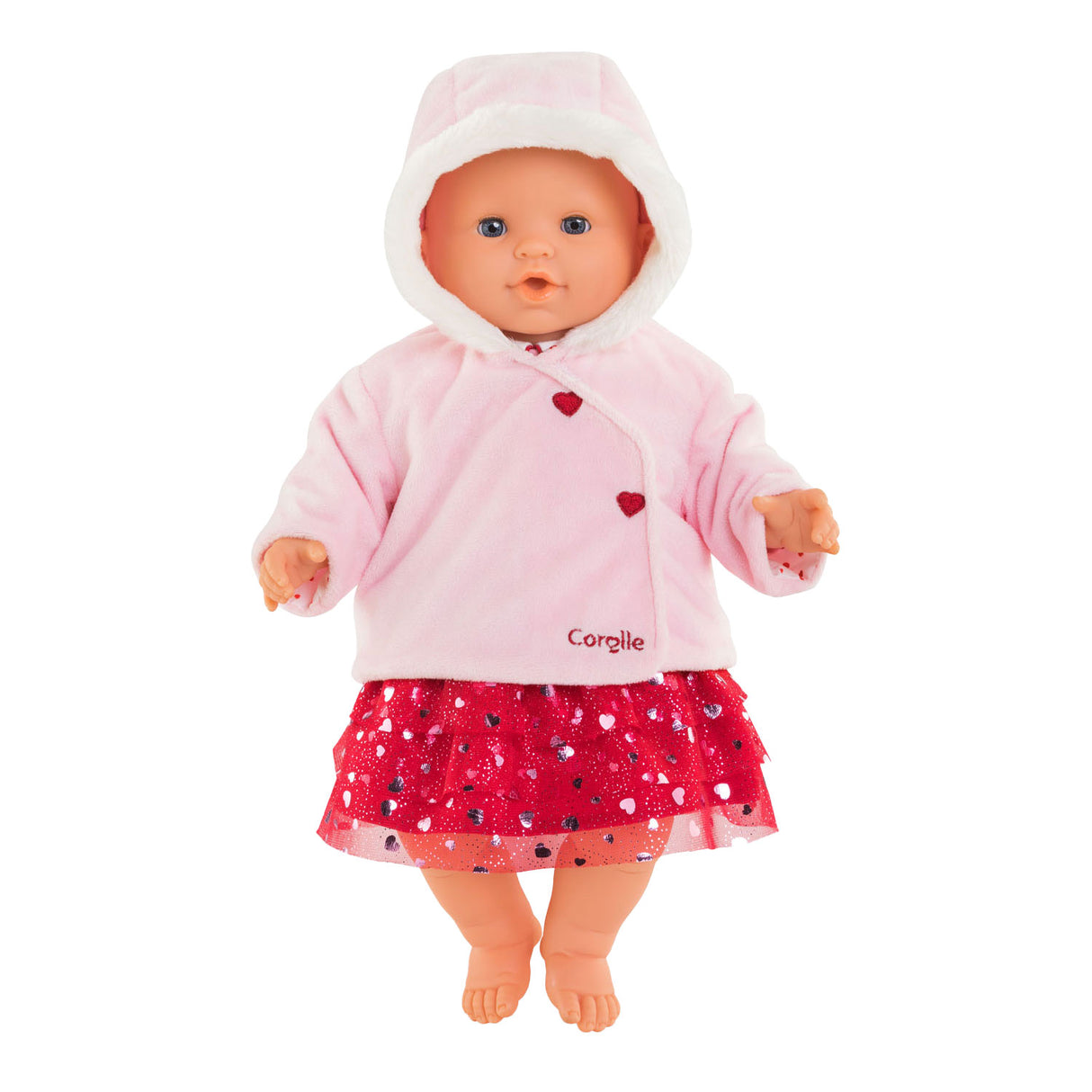 Corolle mon grand poupon veste coeurs rose, 36cm