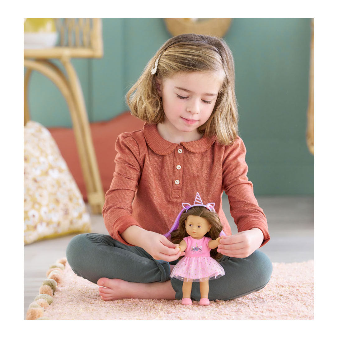 Poupée Corolle licorne romy 20cm - mini coffret de jeu corolline avec accessoires.