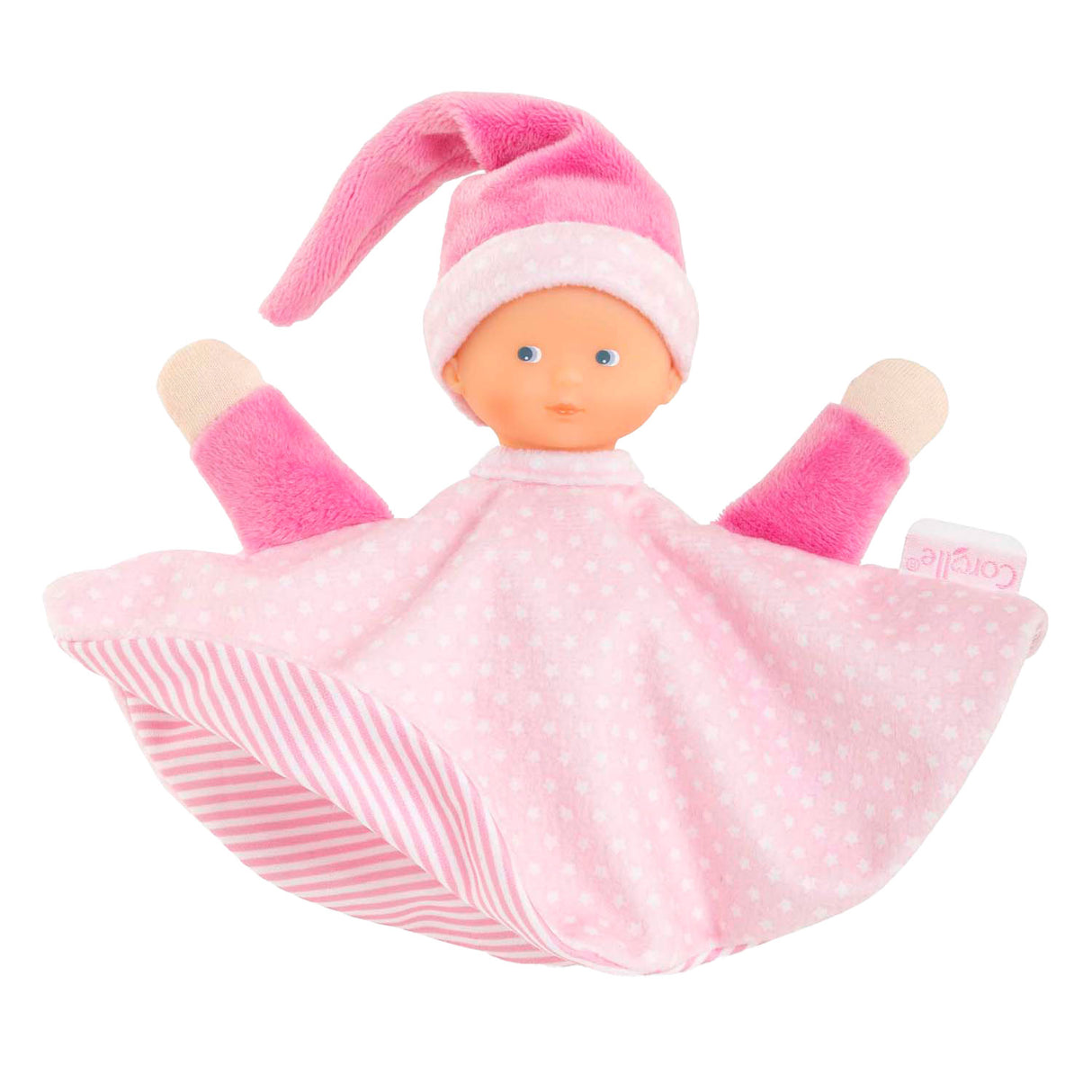 Doudou Corolle rose - doudou tidoudou 17cm pour bébé.