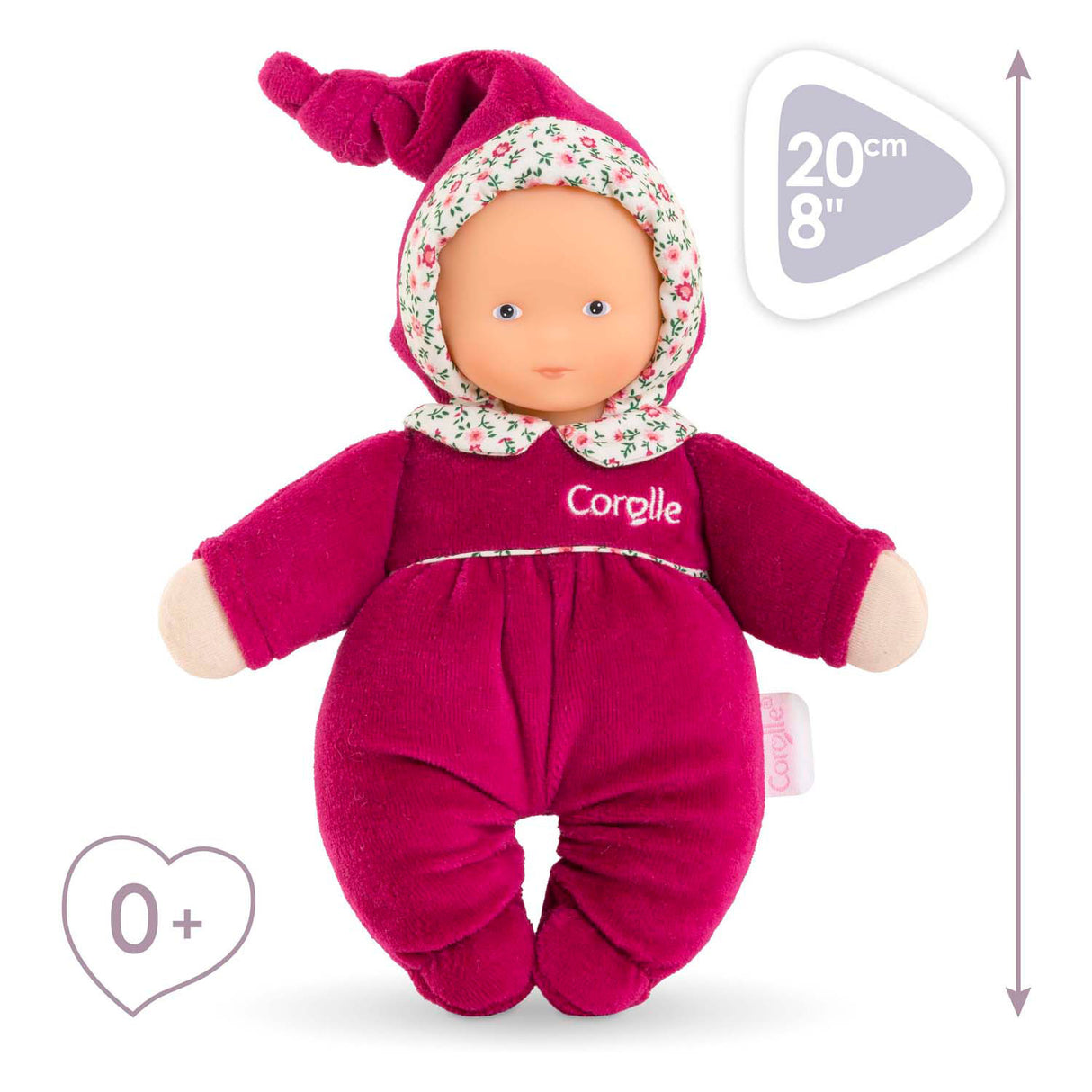 Corolle Babidoux - poupée grenadine rose, 20cm