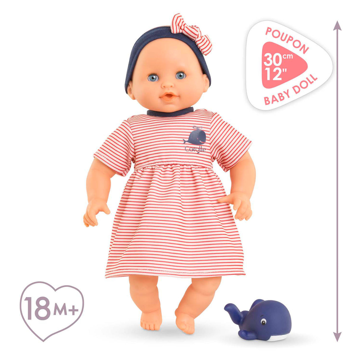 Corolle poupée de bain calypso - baleine, 30cm