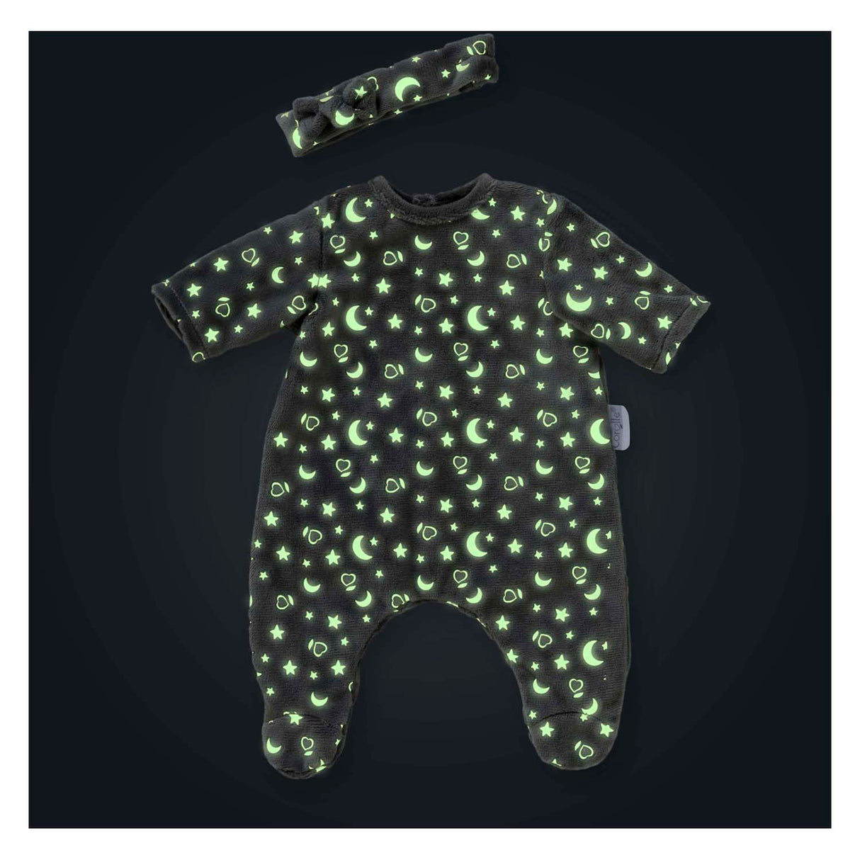 Pyjama et bandeau poupée Corolle, 30cm - phosphorescent