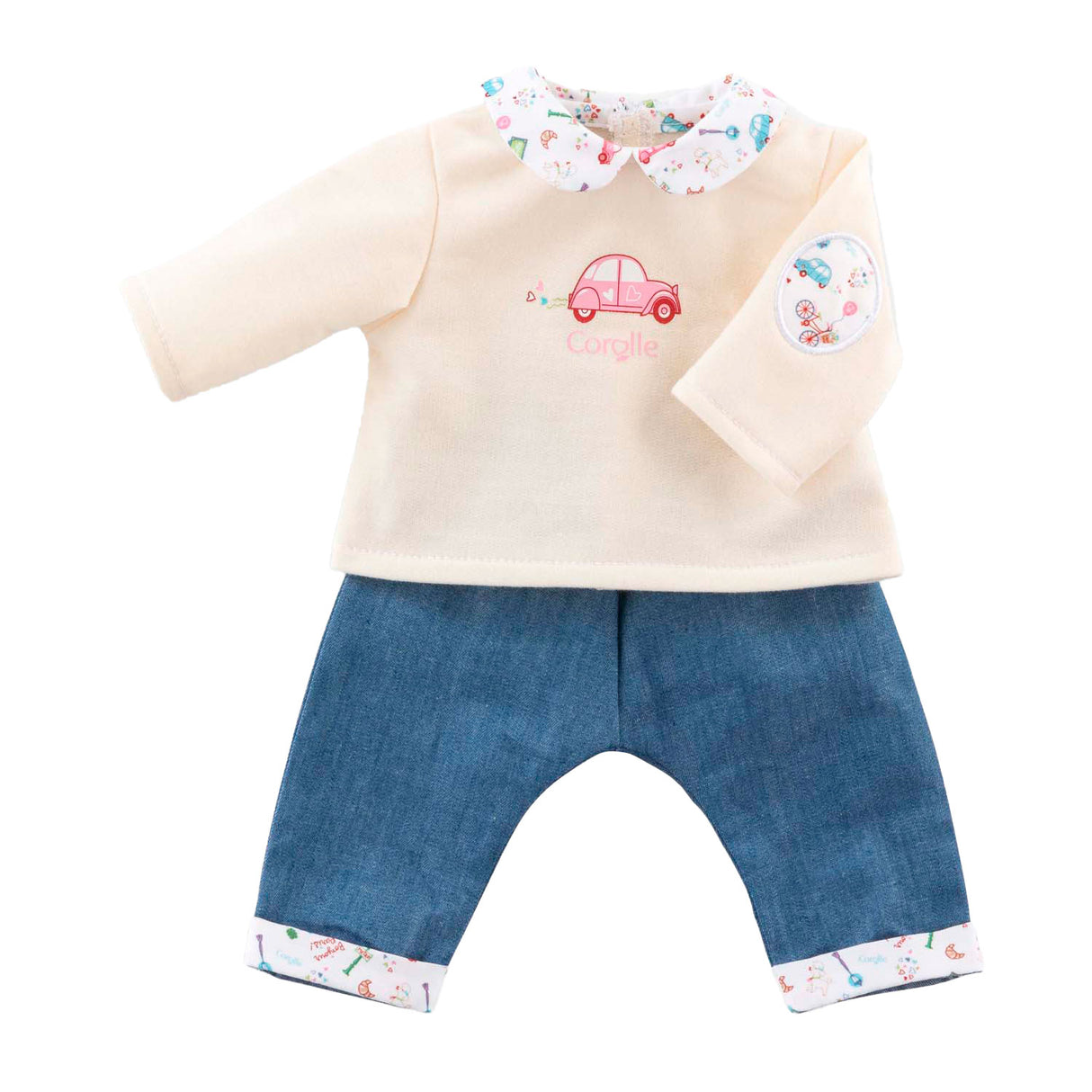 T-shirt et jean Corolle pour poupée bébé, 30cm