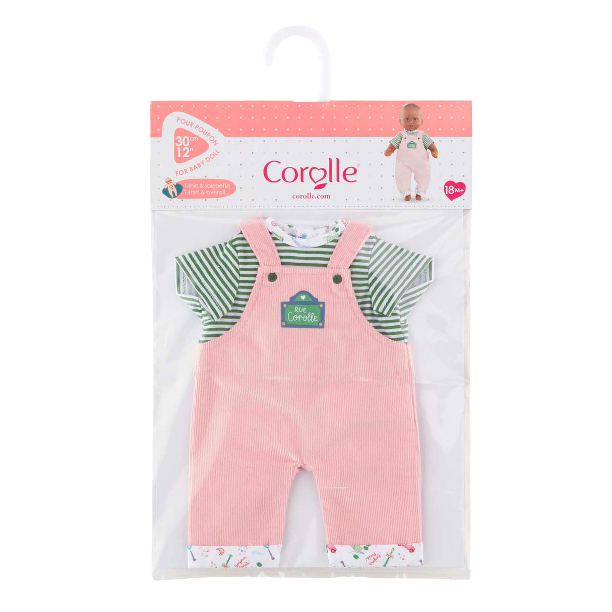 T-shirt et salopette Corolle pour poupée bébé, 30cm