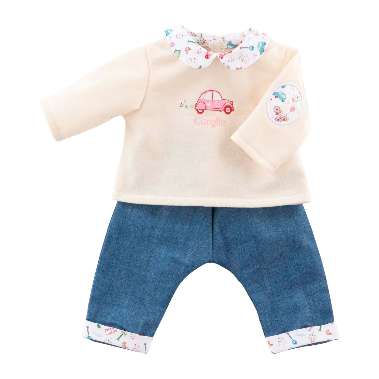 T-shirt et jean Corolle pour poupée bébé, 36cm