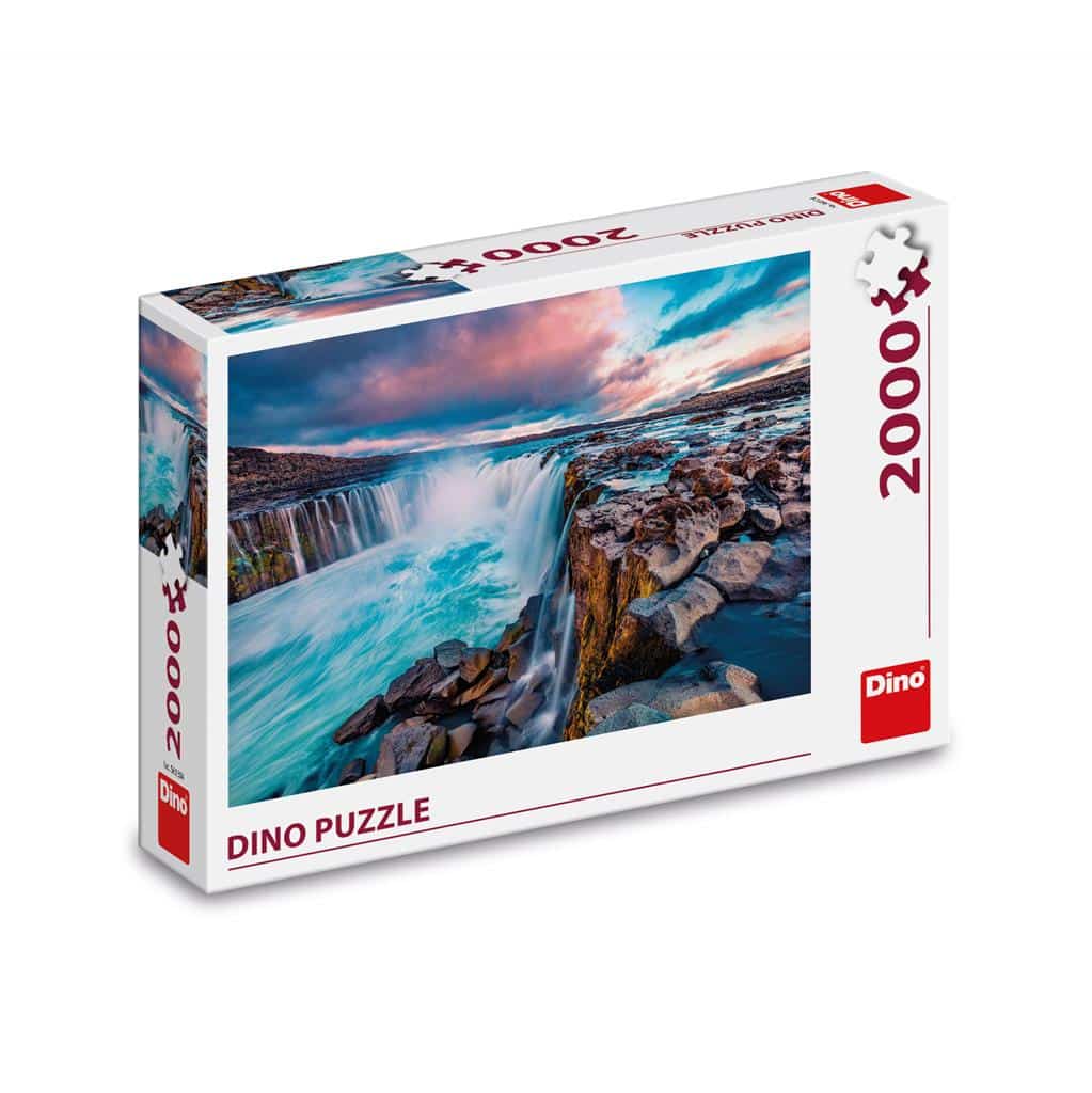 Dinotoys Puzzle dinosaure d'une cascade islandaise - 2000 pièces