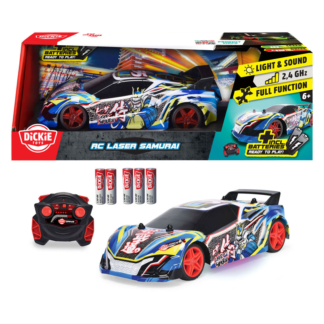 Dickie rc voiture contrôlée laser samouraï rtr