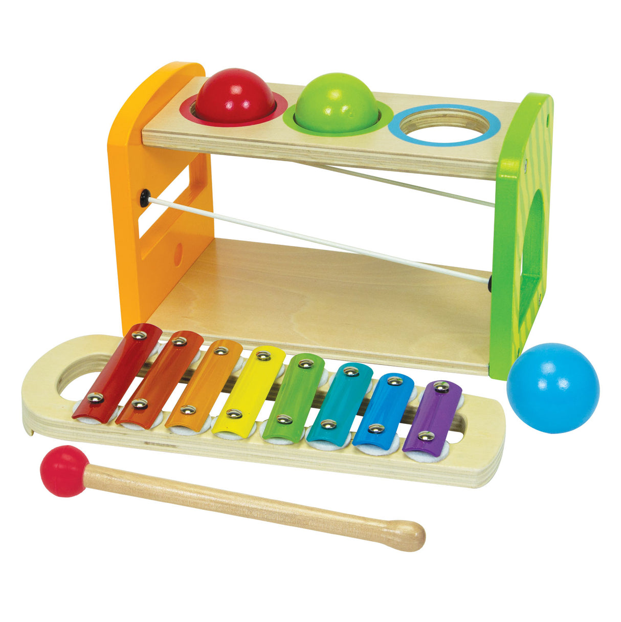 Banc de marteau Eichhorn avec xylophone, 5 pièces.