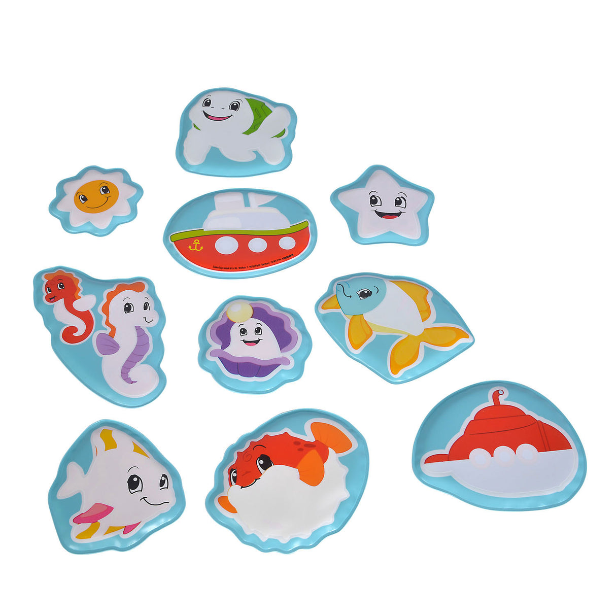 Jouets de bain magiques ABC, animaux marins, 10 pcs.