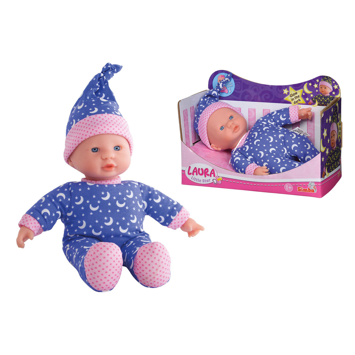 Simba Laura Little Star Baby Doll brille dans le noir 105010010
