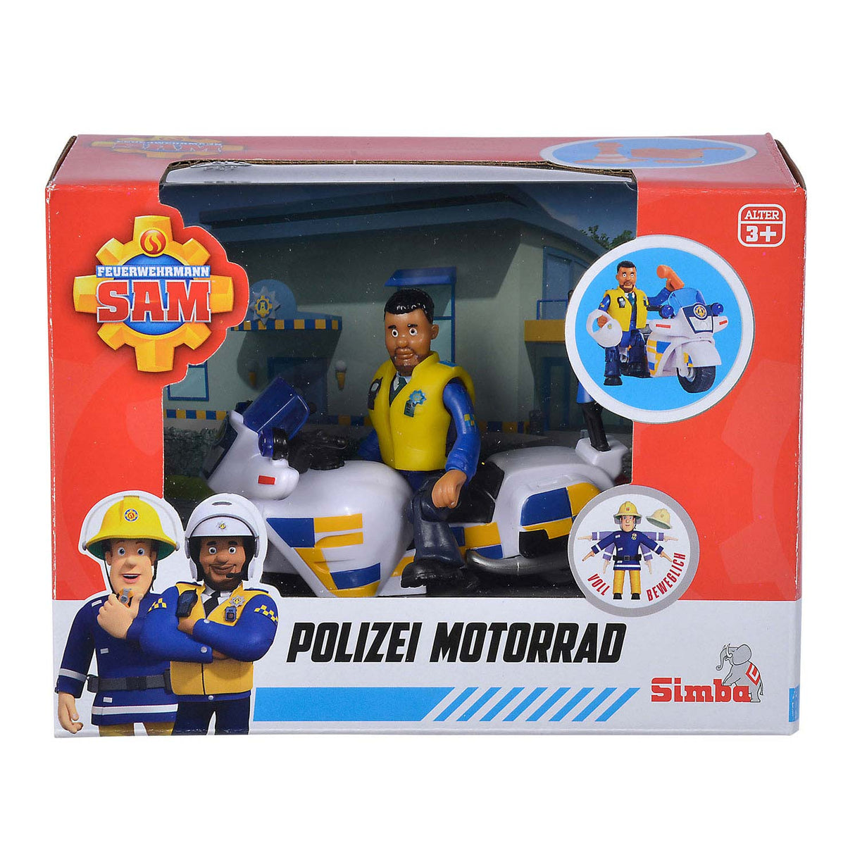 Simba pompier sam police moto